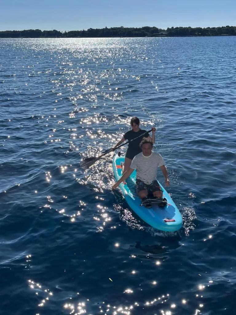 Sortie en paddle depuis la goélette Alliance au mouillage